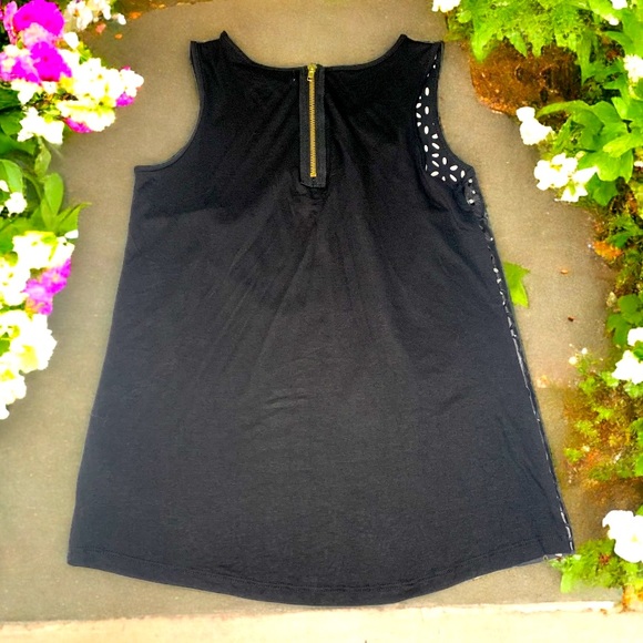 PINK ROSE Women’s tank with floral cut outs- Small - Picture 5 of 7